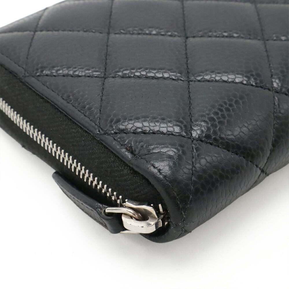 CHANEL Black Caviar Leather Logo Wallet - Picture 4 of 10